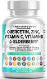 Clean Nutraceuticals Quercetin Zinc Vitamin C Vitamin D Bromelain Elderberry - Lung Immune Support Supplement Adults With Artemisinin, Sea Moss, Echinacea, Allergy Relief