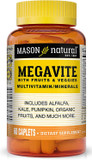 Mason Natural Vitamin Megavite Fruits And Veggies Mineral Formula, 60 Count