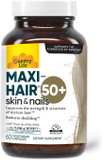 Country Life Maxi-Hair 50+  Biotin-Based Hair, Skin & Nails Supplement For Women & Men Over 50 | Supports Healthy Hair Growth & Reduced Shedding | Certified Gluten-Free & Vegetarian | 60 Capsules