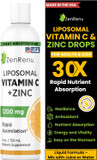 Zenrenu Liposomal Vitamin C And Zinc Liquid Drink For Adults & Kids - Non Gmo Sunflower Lecithin - Max Antioxidant & Immune Support, 5 Oz / 150 Ml Zenrenu Liposomal Vitamin C And Zinc Liquid Drink For Adults & Kids - Non Gmo Sunflower Lecithin - Max Antioxidant & Immune Support, 5 Oz / 150 Ml