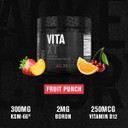 Jacked Factory Vita Xt Performance Vitamin Powder - Daily Multivitamin Powder For Men With Ksm-66 Ashwagandha, Prebiotic Fiber, Vitamin A, C, D, K, B6, B12, & More - Fruit Punch, 30Sv