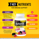Airborne Vitamin C 1000Mg (Per Serving) - Very Berry Chewable Tablets (116 Count In A Bottle), Gluten-Free Immune Support Supplement, With Vitamins A C E, Zinc, Selenium, Ginger, Antioxidants
