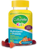 Culturelle Kids Probiotics, Multivitamin + Probiotic, Peach-Orange & Mixed Berry, 60 Gummies