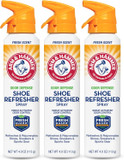 Arm And Hammer Shoe Refresher Spray, Multi-Purpose Odor Remover For All Types Of Footwear, Shoe Deodorizer Spray, Shoe Odor Eliminator, Shoe Spray, Shoe Smell Eliminator, 4 Oz (3 Pack)