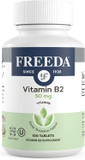Freeda Vitamin B2 Riboflavin 50Mg  Energy & Nervous System Support  Kosher, Vegan, Gluten-Free B2 Supplement For Brain & Metabolism  (100 Ct)