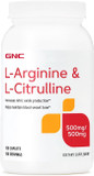 Gnc L Arginine + L Citrulline 500Mg Each Supplement, Supports Nitric Oxide Production And Healthy Blood Vessel Tone, 120 Servings