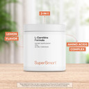 Supersmart - L-Carnitine Formula (Natural Lemon Flavor) - 2-In-1 With Acetyl L-Carnitine & L-Carnitine Tartrate Powder - Amino Acids Complex Supplement | Non-Gmo & Gluten Free - 105 G
