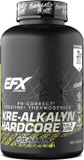 Efx Sports Kre-Alkalyn Hardcore | Thermogenic Ph Correct Creatine Monohydrate Pill Supplement | Energy & Strength Pre Workout | 126 Servings, 380 Capsules