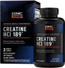 Gnc Amp Creatine Hcl 189 Pills, Clinically Proven Strength & Muscle Builder, Athletic Performance, Energy Production, Recovery Supplement, Fast Absorbing, Gluten Free Formula, 120 Servings