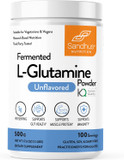 Sandhu'S L-Glutamine Powder | 100 Servings, 500 Gram, 17.6 Oz., Large Size, 3 Months Supply| Made In Usa | Non-Gmo, Amino Acid Supplement For Muscle Support And Gut Health