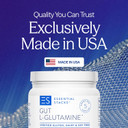 Essential Stacks Gut L-Glutamine Powder - Exclusively Made In Usa - Pure L Glutamine Powder For Gut Health (60 Servings, Unflavored)