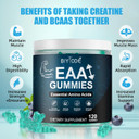 Eaa Gummies: Essential Amino Acids All 9 Essential Aminos & Branched-Chain Aminos Non-Gmo Gluten Free Vegetarian-Friendly 120 Gummie Blue Raspberry