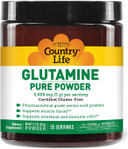Country Life Glutamine Pure Powder - 5000Mg L-Glutamine - Muscle Tissue, Gut Health, Immune Support - Gluten-Free Certified - Ideal Pre/Post Workout Amino Acid Supplement, 55 Servings, 9.7Oz