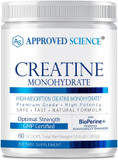 Approved Science Creatine Monohydrate Powder With Bioperine - Supports Lean Muscle Growth And Recovery - 60 Servings - 5G Per Serving - Unflavored - Non-Gmo, Vegan