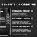 Micronized Creatine Monohydrate Powder, Unflavored, High-Purity, Organic, Muscle Recovery, Caffeine Free Pre Workout, Post Workout, Gluten Free, Sugar Free