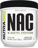Nutrabio N-Acetyl Cysteine Supplement (Nac) - 150 Grams Powder, 600Mg Serving - Powerful Anti-Oxidant - Immune Support - No Fillers - Non-Gmo - Gluten Free