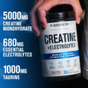 Jacked Factory Creatine + Electrolytes - Creatine Monohydrate With Taurine, Calcium, Sodium, & Potassium To Increase Muscle Growth, Strength, Hydration, & Endurance - 50 Servings, Peach Mango