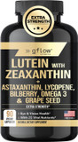 Lutein And Zeaxanthin Supplements - Advanced Eye Support & Health Vision Formula - Astaxanthin, Omega 3, Resveratrol, Bilberry, Lycopene, Quercetin, Ginkgo Biloba, Vitamin D, Usa Made