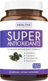 Super Antioxidants Supplement - Powerful Super Food Antioxidant Daily Blend - Acai Berry, Goji, Pomegranate & Trans Resveratrol - Herbal And Fruit Formula For Women And Men - Skin Care - 120 Capsules