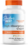 Doctors Best High Absorption Coq10, Heart & Energy Support, Usp Verified, Naturally Fermented Coq10, Non-Gmo, Gluten Free, Soy Free, Vegan 60 Veggie Caps