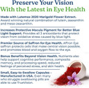 Naturecity True-Vision Eye Health Supplement - Plant-Based Lutein And Zeaxanthin With High Potency Saffron 20Mg - Blue Light Potection, Support Central And Night Vision (30 Veggie Capsules)