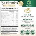 Eye Vitamins & Mineral Supplement - Contains Zinc, Copper, Lutein, & Zeaxanthin, Supports Dry Eye Strain, Vision Health For Adults, Non-Gmo, Vegan Eye Care Pills & Minerals Supplements - 60 Capsules