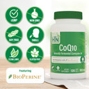 Health Thru Nutrition Coq-10 100Mg With Bioperine 360 Softgels | High Absorption Naturally Fermented Usp Grade Coenzyme Q10 Supplement | 3Rd Party Tested | Heart Health And Energy Support