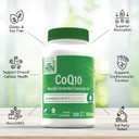 Health Thru Nutrition Coq-10 100Mg With Bioperine 360 Softgels | High Absorption Naturally Fermented Usp Grade Coenzyme Q10 Supplement | 3Rd Party Tested | Heart Health And Energy Support