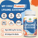 2400Mg Liposomal Glutathione, Reduced L-Glutathione, Glutathione Supplement With Vitamin C, Master Antioxidants, Enhanced Absorption, Antioxidant Supplements - Immune System, 120 Softgels
