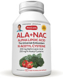 Andrew Lessman Ala + Nac Alpha Lipoic Acid With N-Acetyl-Cysteine 180 Capsules - Ultra-High Potency, Anti-Oxidant Support For Nervous System, Heart, Brain, Liver, Kidneys, Lungs, Energy. No Additives