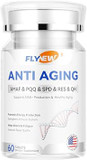 Anti-Aging, Resveratrol,Nadh& Pqq, Healthy Hair, Skin, And Nails, Cellular Health, Spermidine, Ubiquinol, Gmp, Made In Usa 60 Capsules
