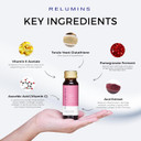Relumins Glutathione Drink - Helps Promote Brighter And Firm Skin, Boosts Collagen Content, Moisture For A Younger Looking Skintone - Pomegranate Flavor, 50Ml X 10 Gluta Shot Bottles