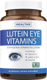 Lutein Eye Vitamins (Non-Gmo) Vision Support Supplement For Tired And Dry Eyes - Maintain Vision Health With Zinc & Powerful Bilberry, Milk Thistle, Grape Seed, And Turmeric Extracts - 60 Capsules