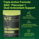 Nmnh Supplement Alternative -Liposomal Nad+ & Resveratrol Supplement  90 Capsules, Enhanced Absorption Technology For Cellular Health, Energy Support & Mental Focus | Non-Gmo, Gluten-Free