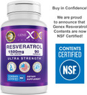 Genex Formulas Resveratrol 1500 Mg Supplement For Healthy Aging  Nsf Certified For Safety, Quality & Label Accuracy  Potent Antioxidant & Healthy Aging Formula - Gluten Free 90 Count
