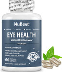 Nubest Areds 2 Eye Vitamins Eye Health With Beta Carotene Carrot Powder, 20Mg Lutein, 4Mg Zeaxanthin, Bilberry, Grape Seed, Bioperine, B-Complex, Multivitamin For Eye Health - 120 Vegan Capsules