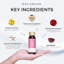 Relumins Glutathione Drink - Helps Promote Brighter And Firm Skin, Boosts Collagen Content, Moistures For A Younger Looking Skin - Pomegranate Flavor, 50Ml X 30 Gluta Shot Bottles