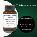 7,8 Benzoflavone | 612Mg Per Capsule | 60 Veggie Capsules | Anti Aromatase Anti Cortisol | Hormonal Balance, Cognitive Function, & Heart Health Support | Glass Bottle | Stearate-Free