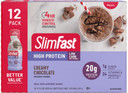 Slimfast Advanced Energy High Protein Meal Replacement Shake, Creamy Chocolate, 20G Of Ready To Drink Protein, 11 Fl. Oz Bottle, 12 Count