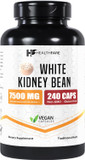 White Kidney Bean Extract Supplement, 7500Mg | 240 Veg Capsules | 20X Concentrated | Non-Gmo | Gluten-Free