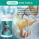 Tudca 1100Mg-Liver Support Supplement For Detox Cleanse, Water-Soluble Bile Salts, 60 Vegan Capsules,Non-Gmo,Gluten-Free