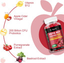 Keto Acv Gummies - 2000Mg Apple Cider Vinegar Gummies Sugar-Free Support Stature Health With Probiotics, B12, Bhb, Keto Supplements For Women & Men, 60 Counts