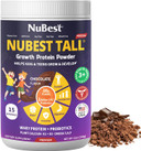 Nubest Tall Protein Powder For Kids & Teens - Whey Protein Powder - Chocolate Protein Powder Shake With Probiotics, Omega 3-6-9, Vitamin D3 + K2, Calcium, Vitamin - 15 Servings | 2 Week Supply