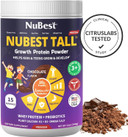 Nubest Tall Protein Powder For Kids & Teens - Whey Protein Powder - Chocolate Protein Powder Shake With Probiotics, Omega 3-6-9, Vitamin D3 + K2, Calcium, Vitamin - 15 Servings | 2 Week Supply