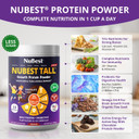 Nubest Tall Protein Powder For Kids & Teens - Whey Protein Powder - Chocolate Protein Powder Shake With Probiotics, Omega 3-6-9, Vitamin D3 + K2, Calcium, Vitamin - 15 Servings | 2 Week Supply
