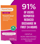 Femiclear Yeastclear Cream, Clears Discharge, Fast-Acting, Made With Natural Ingredients, Gynecologist Tested, 0.5Oz Cream