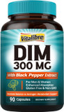 Dim Supplement For Women & Men, Estrogen Metabolism, Hormone Balance & Menopause Support, Dim 300 Mg With Black Pepper Extract, High Absorption, 90 Capsules