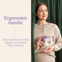 Lansinoh Manual Breast Pump, Hand Pump With Comfortable Flange, Includes 5Oz Baby Bottle With Slow Flow Nipple, Breastfeeding Essentials