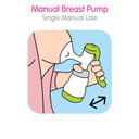 Mam Manual Breast Pump Portable Breast Pump With Easy Start Anti-Colic Baby Bottle Includes 2 Bottle Nipples 1-Count Green One Size