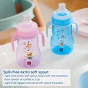 Mam Plastic Trainer Cup, Trainer Drinking Cup With Extra-Soft Spout, Spill-Free Nipple, And Non-Slip Handles, For Girls 4+ Months, Eight Ounces